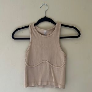 Tan rubbed tank top